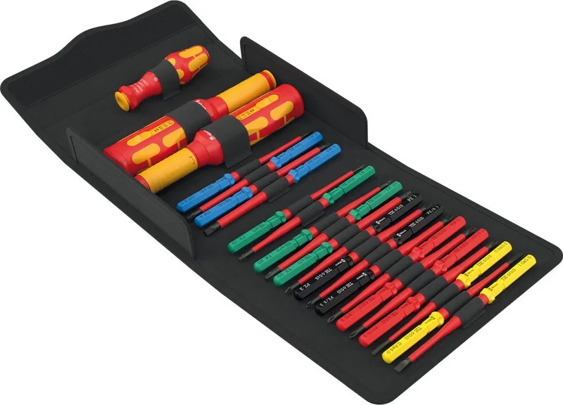 Kraftform Kompakt VDE Safe-Torque Speed Schaltschrank-Set 1 Wisselklingset VDE Kruiskop Phillips, Kruiskop Pozidri by Wera, Kleurloos – product image