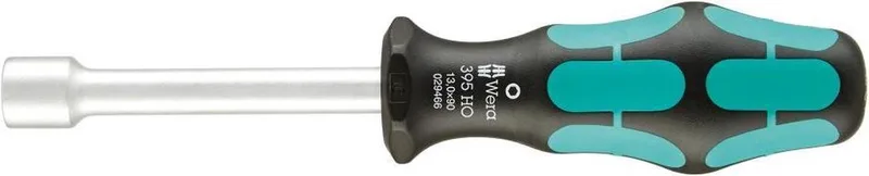 Wera 395 HO Steckschlüssel-Schraubendreher, 6 x 90 mm von Wera, Grün – Produktbild