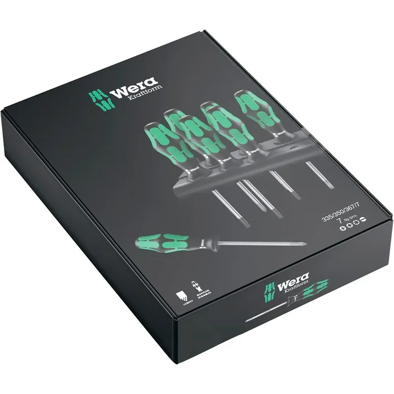 Kraftform Plus Lasertip - Schroevendraaierset - 7-delig by Wera, Green, Black – product image 2 of 6