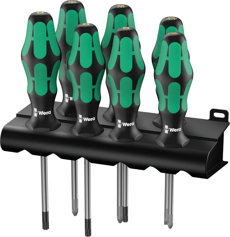 Kraftform Plus Lasertip - Schroevendraaierset - 7-delig by Wera, Green, Black – product image 1 of 6