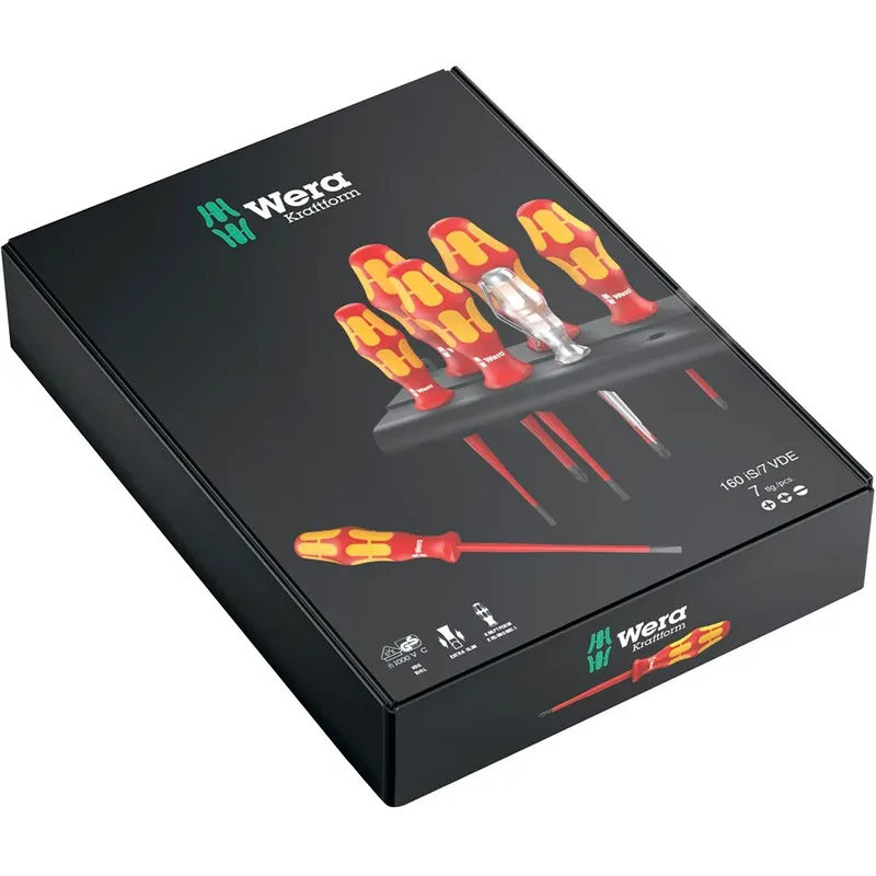 Jeu De Tournevis 160 Is/7 Kraftform Plus 7 Pièces de Wera, Kleurloos – image du produit 2 sur 6
