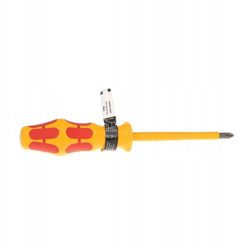 Kraftform VDE Schroevendraaier PH2x100 Geïsoleerd van Wera, Geel – productafbeelding