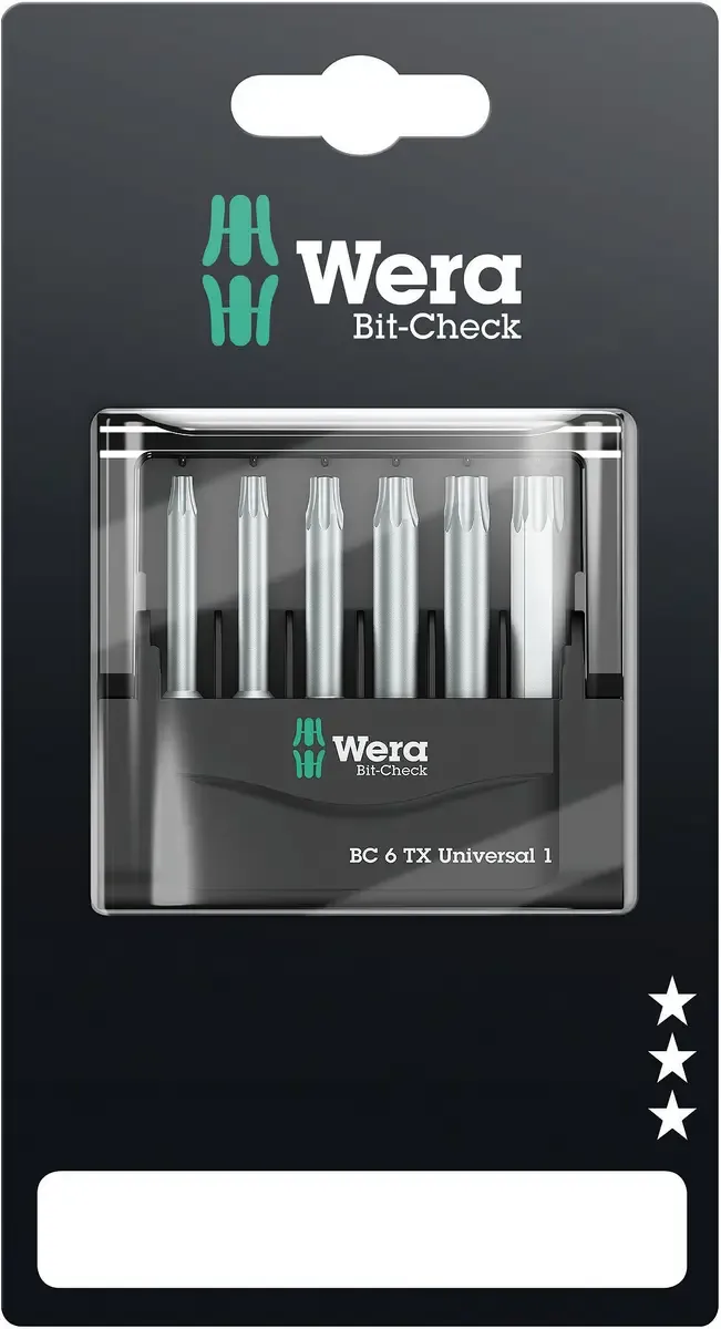 Mini-Check TX, 50 mm 05073637001 Bit-Set 6teilig Innen-TORX by Wera – product image