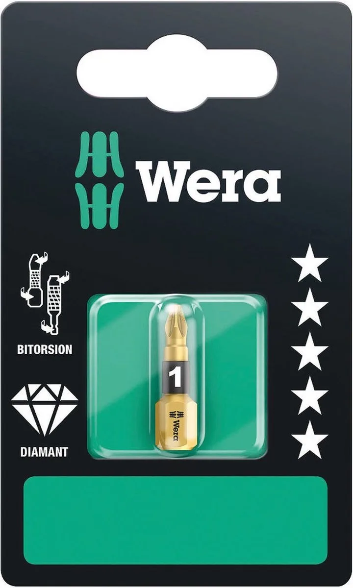 Schroefbit torsie PZ1 25mm 1 stuk von Wera – Produktbild