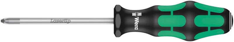 Wera 355 PZ Kreuzschlitz-Schraubendreher, PZ 2 x 100 mm von Wera, Kleurloos – Produktbild