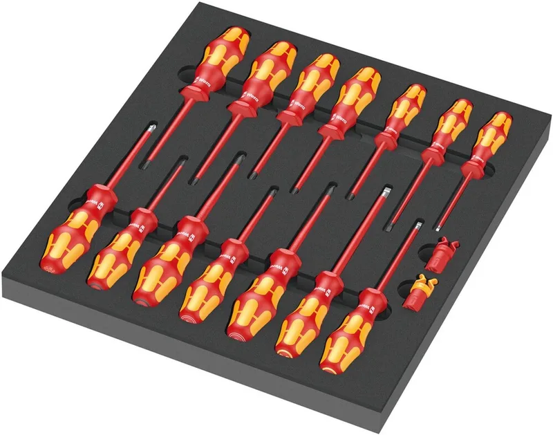 Schroevendraaierset 16-delig Kruiskop Phillips, Kruiskop Pozidriv, Plat, Torx de Wera, Kleurloos – image du produit