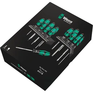 Schroevendraaierset Big Pack 300 de Wera, Noir, Vert – image du produit 2 sur 6