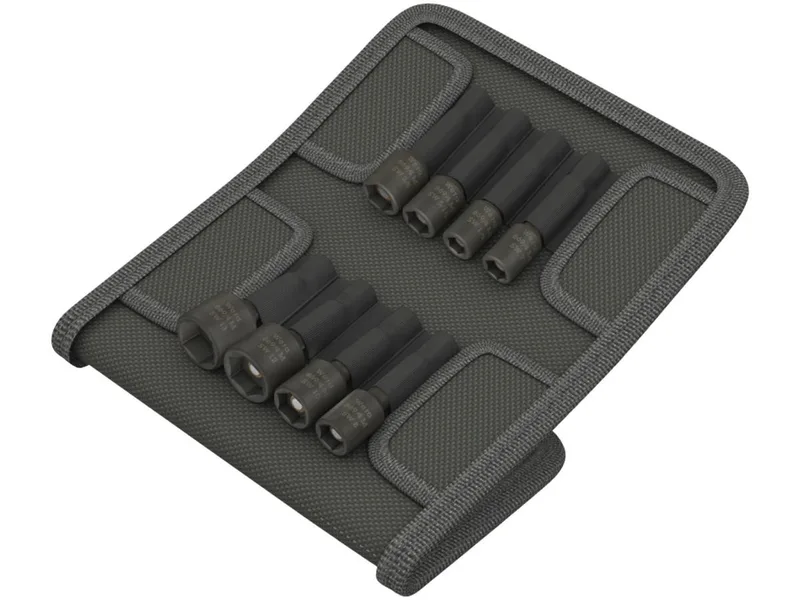 Steckschlüssel Wera Steckschlüsselsortiment 8tlg. (Set, 8 St), 1/4" Sechskant-Antrieb von Wera, Schwarz – Produktbild 1 von 3
