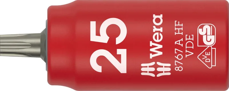 Steckschlüsseleinsatz 8767 A VDE HF 1/4 Zoll TX 25 L.36mm WERA de Wera – image du produit