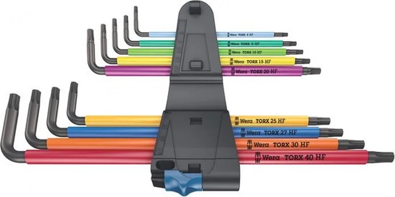 Stiftsleutelset multicolour TX 967/9 van Wera, Kleurloos – productafbeelding 1 van 3