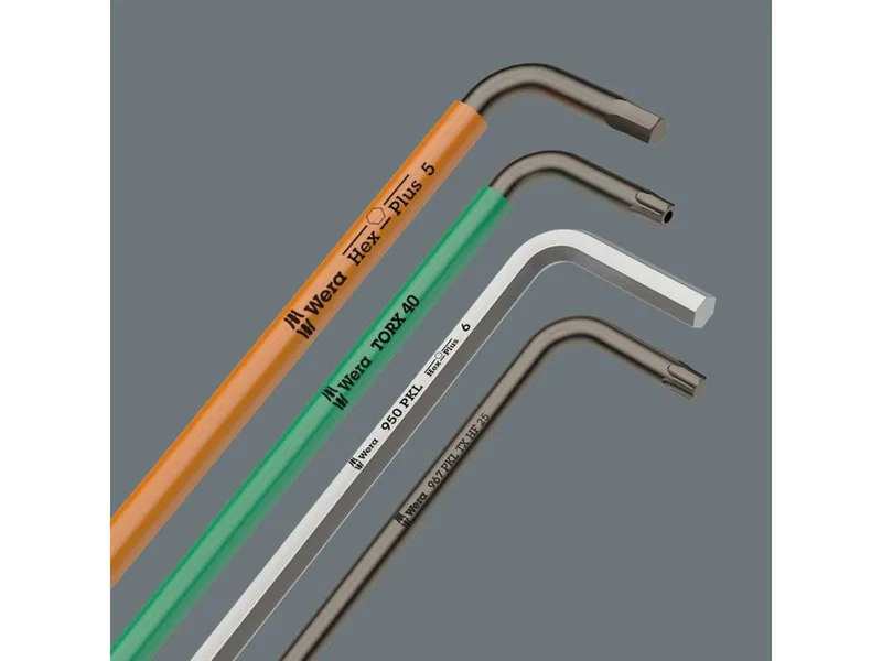 Stiftsleutelset multicolour TX 967/9 van Wera, Kleurloos – productafbeelding 3 van 3