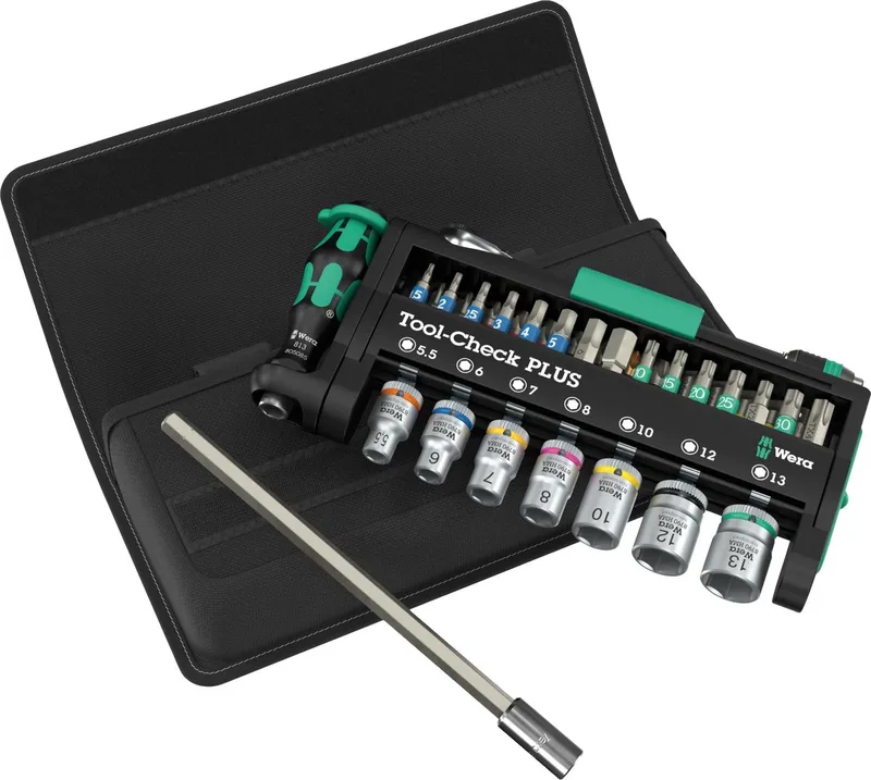 Tool-Check PLUS Bit-& Doppenset met Ratel 40-delig tasje + bithouder OP=OP von Wera – Produktbild