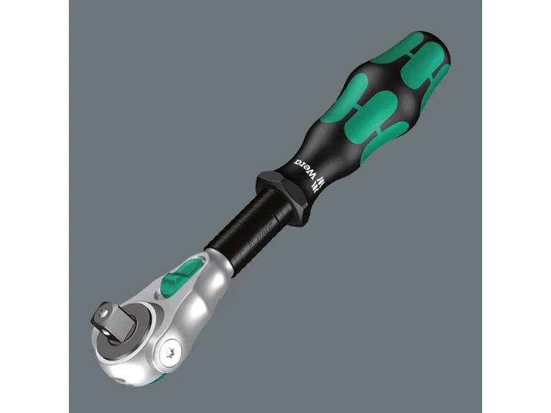 Umschaltknarre Wera 8100 SA/SC 2 Zyklop Speed-Knarrensatz 43 tlg (Set), metrisch, 1/4 und 1/2 Zoll, im stabilen Metallkoffer fra Wera, Grøn, Sort – produktbillede 3 af 5