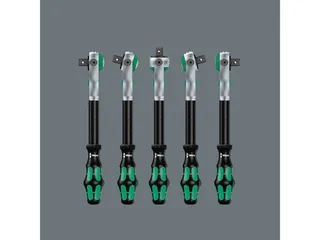 Umschaltknarre Wera 8100 SA/SC 2 Zyklop Speed-Knarrensatz 43 tlg (Set), metrisch, 1/4 und 1/2 Zoll, im stabilen Metallkoffer fra Wera, Grøn, Sort – produktbillede 4 af 5