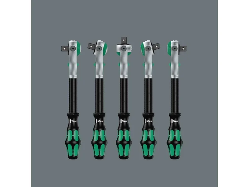 Umschaltknarre Wera 8100 SA/SC 2 Zyklop Speed-Knarrensatz 43 tlg (Set), metrisch, 1/4 und 1/2 Zoll, im stabilen Metallkoffer fra Wera, Grøn, Sort – produktbillede 4 af 5