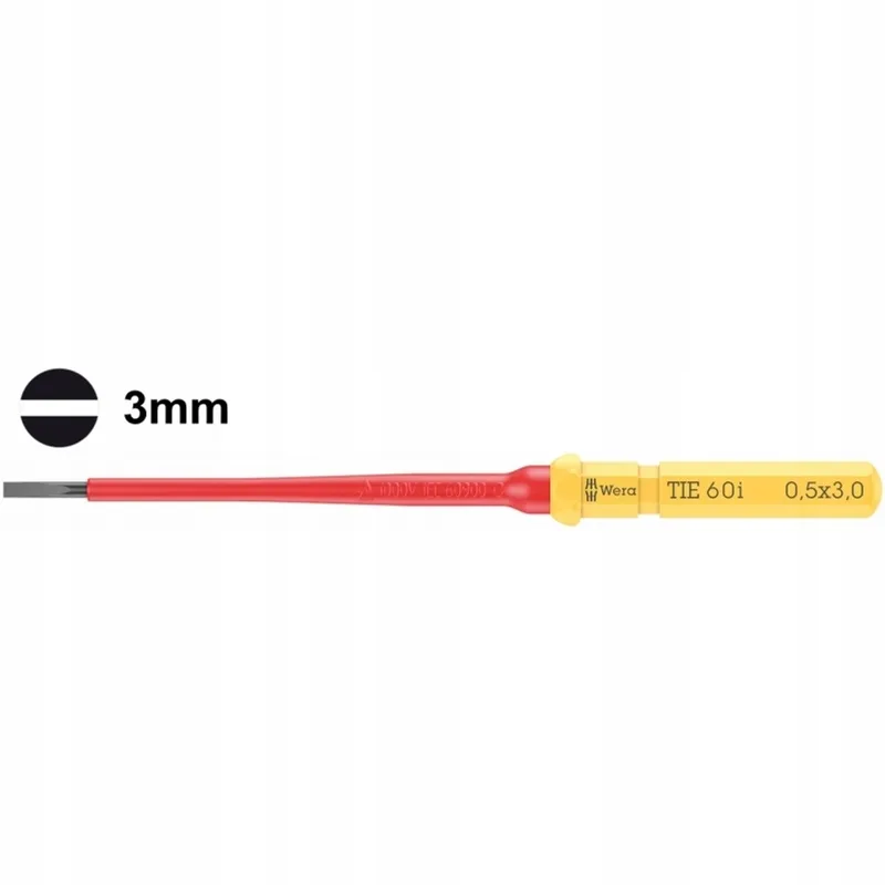 VDE plaat Wisselbit 3x157mm Kraftform Kompakt von Wera, Rot – Produktbild