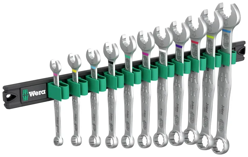 Wera 05020233001 9640 Magnetleiste 6003 Joker 1 Jeu de clés mixtes 11 pièces Ouverture de clé (métrique) 8 - 19 mm de Wera – image du produit 1 sur 3