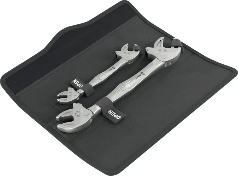 Wera 05020340001 6006 Joker 2 Set 1 Selbstjustierender Doppel-Maulschlüssel Schlüsselweite (Metrisch) 7 - 19 mm Schlüsselweite (Zoll) 1/4 - 3/4 de Wera – image du produit