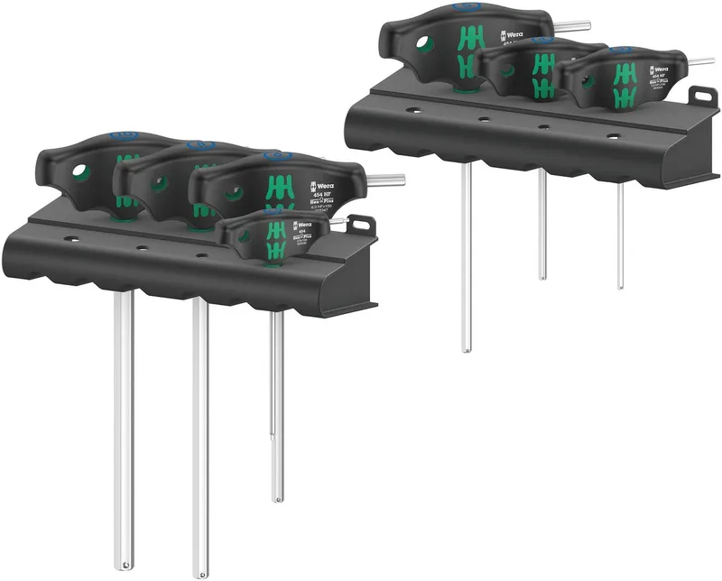 454/7 HF Set 1 Quergriff-Schraubendreher + Rack, 7-teilig von Wera, Kleurloos – Produktbild