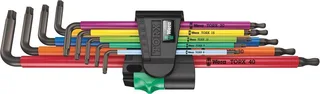 Wera 05024480001 967/9 TX XL Multicolour 1 9-delige Stiftsleutelset - Lang - Torx van Wera, Kleurloos – productafbeelding 1 van 2
