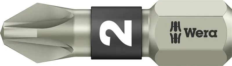 Wera 05071021001 3855/1 TS PZ 2 X 25 MM Kreuzschlitz-Bit Antrieb: 1/4 (6.3 mm) Abtrieb: Kreuzschlitz Pozidriv PZ 2 25 mm by Wera – product image