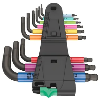 Wera 05133164001 950/9 Hex-Plus 2 Stiftsleutelset - BlackLaser - Metrisch de Wera, Multicolore – image du produit 2 sur 6