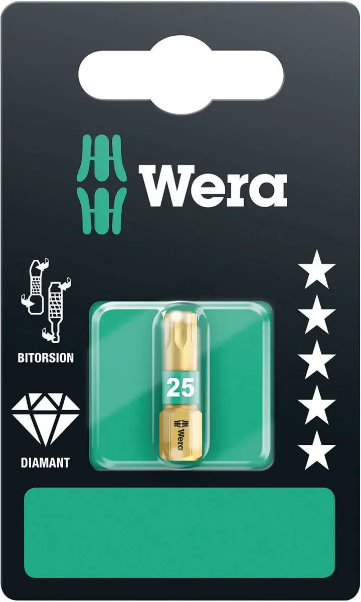 Wera 05134374001 867/1 BDC SB SiS TX-Bit Antrieb: 1/4 (6.3 mm) Abtrieb: TX TX 10 25 mm by Wera – product image