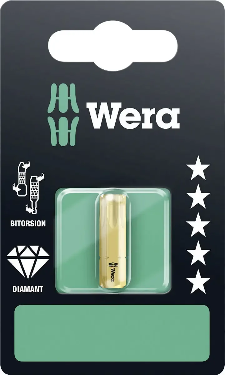 Embout TX TX 40 Wera 05134379001 Acier à outils allié, revêtement diamanté Forme (embouts): D 6.3 1 pc(s) de Wera – image du produit