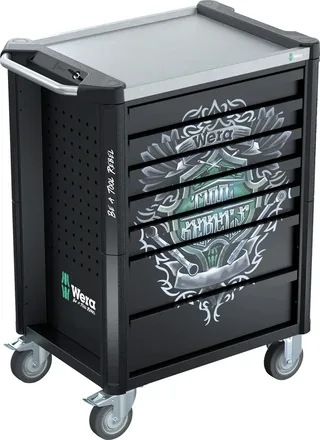 Wera 05150136001 Werkstattwagen Stahl, Edelstahl, EVA-Schaumstoff Herstellerfarbe: Schwarz von Wera – Produktbild 1 von 2
