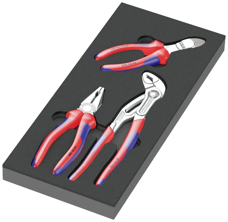 Wera 05150180001 Zangen-Set 3teilig Knipex, mit Schaumstoffeinlage de Wera – image du produit
