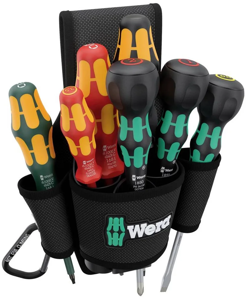 Wera 9622 Gürteltasche Set 3 Schraubendreher Satz 8-tlg. von Wera, Kleurloos – Produktbild