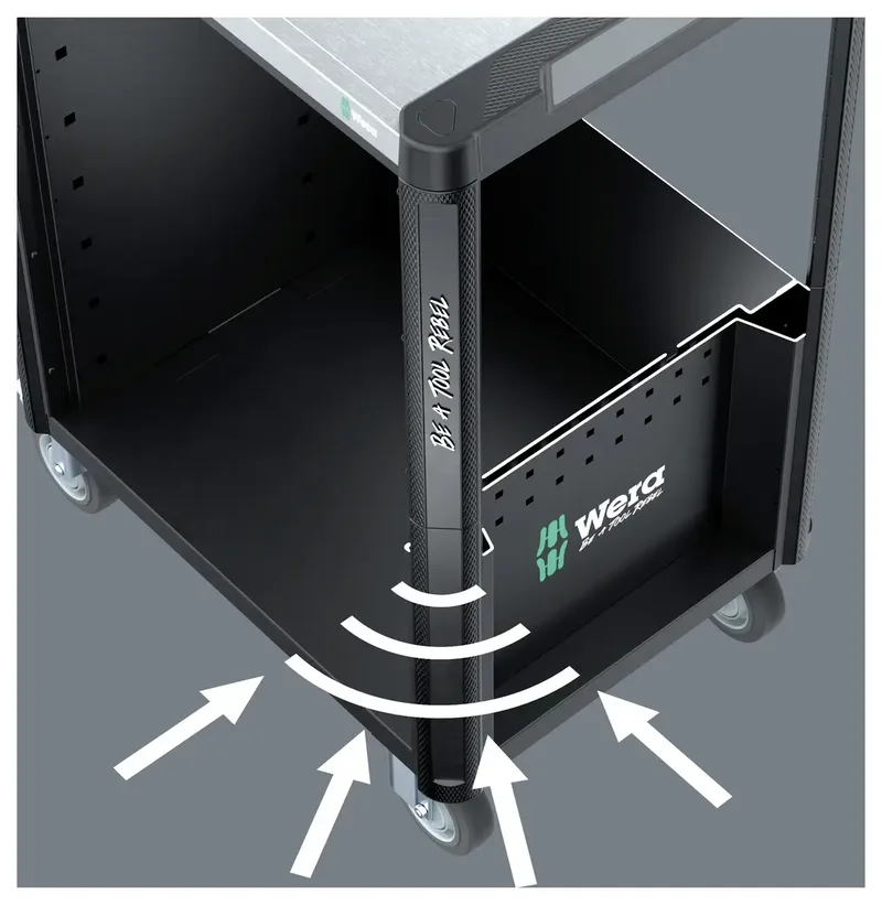 Wera 05501880001 Servante datelier plastique Couleur: noir de Wera – image du produit 2 sur 2