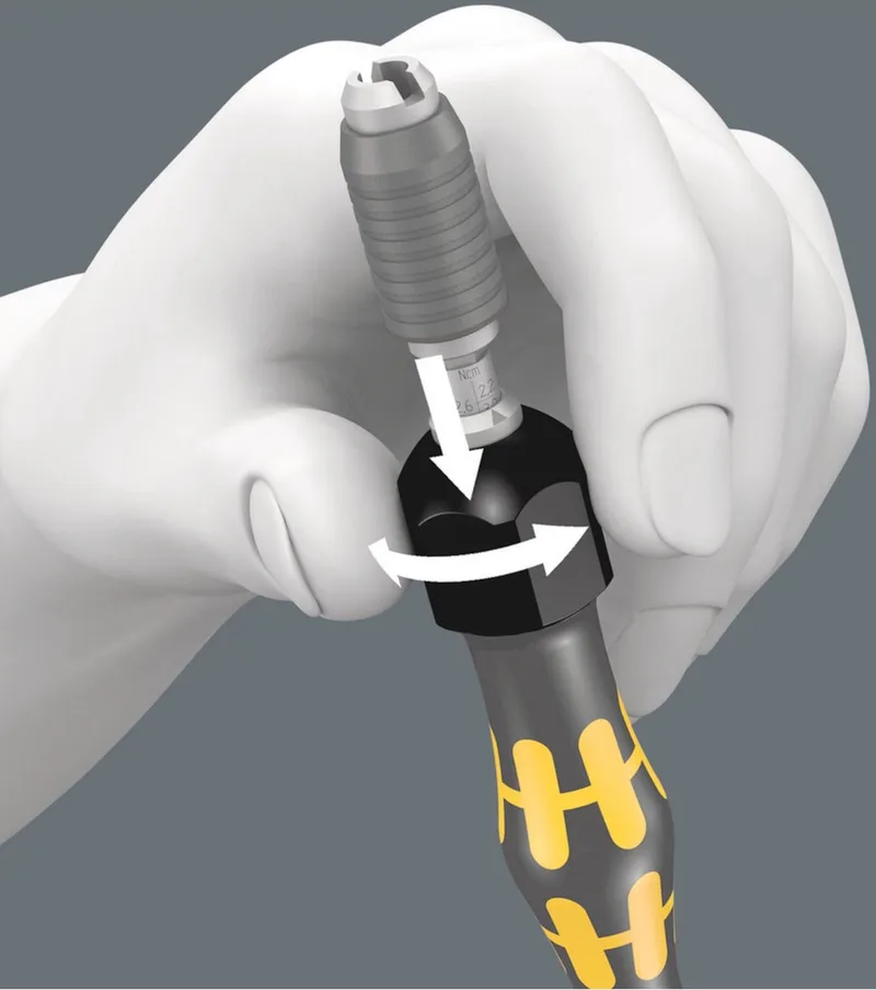 Wera 1430 Micro ESD antistatique (ESD) Tournevis dynamométrique 5/32 (4 mm) Halfmoon de Wera, Multicolore – image du produit