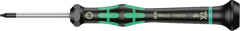 Wera 2067 Elektrotechnik und Feinwerktechnik Torx-Schraubendreher Größe (Schraubendreher) T 4 Klingenlänge: 40 mm 1 St. von Wera – Produktbild