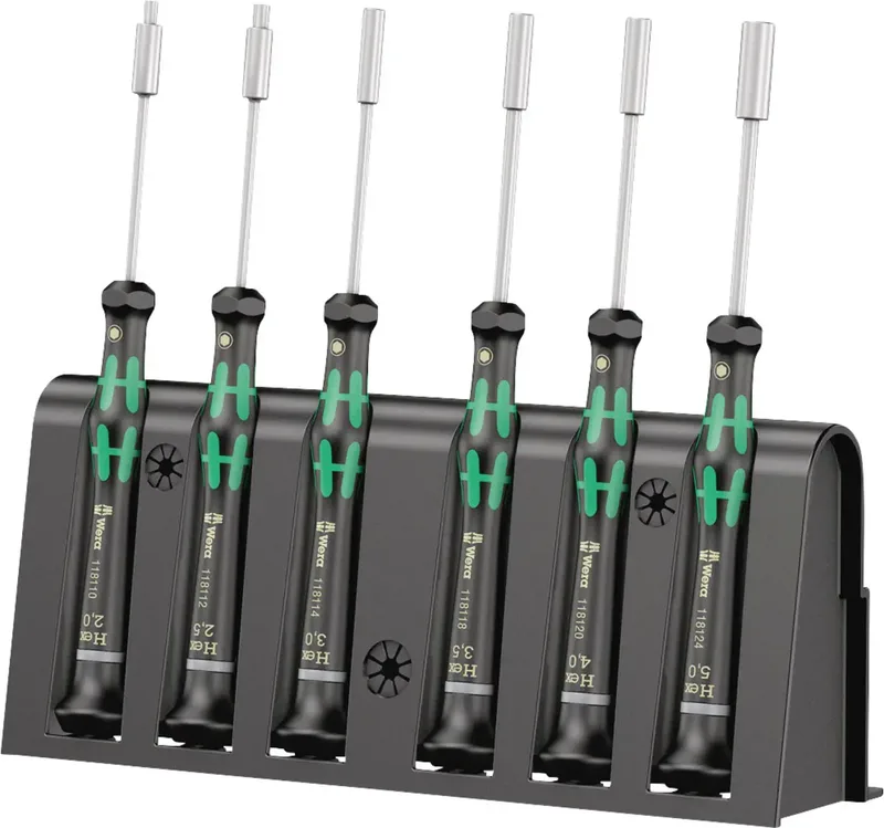 Wera 2069/6 pour lélectronique et la mécanique de précision Jeu de tournevis 6 pièces 6 pans extérieurs de Wera – image du produit