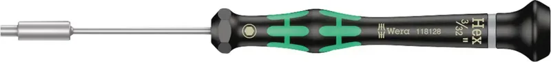 Wera 2069 Elektrotechnik und Feinwerktechnik Steckschlüssel-Schraubendreher Schlüsselweite (metrisch): 2.4 mm Schlüsselweite (Zoll): 3/32 Zoll Klingenlänge: 60 de Wera – image du produit