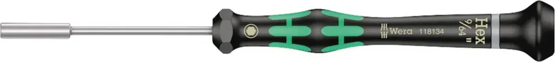 Wera 2069 Elektrotechnik und Feinwerktechnik Steckschlüssel-Schraubendreher Schlüsselweite (metrisch): 3.6 mm Schlüsselweite (Zoll): 9/64 Zoll Klingenlänge: 60 de Wera – image du produit