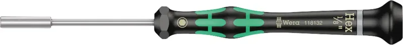 Wera 2069 Elektrotechnik und Feinwerktechnik Steckschlüssel-Schraubendreher Schlüsselweite (metrisch): 3.2 mm Schlüsselweite (Zoll): 1/8 Zoll Klingenlänge: 60 de Wera – image du produit