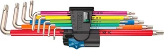 Winkelschlüsselsatz 3967/9 TX SXL Multicolour HF Stainless 1, Schraubendreher von Wera, Kleurloos – Produktbild 1 von 2