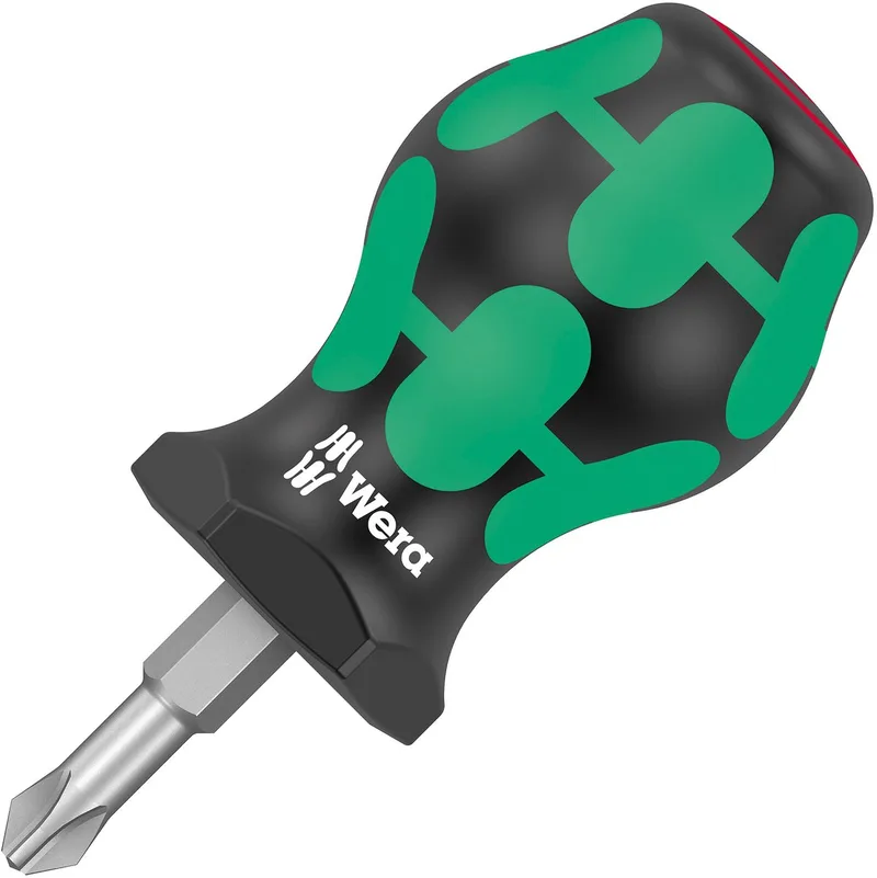 Wera 5008851001 Stubby Schroevendraaier - Phillips - PH2 x 25mm - 350 by Wera, Kleurloos – product image