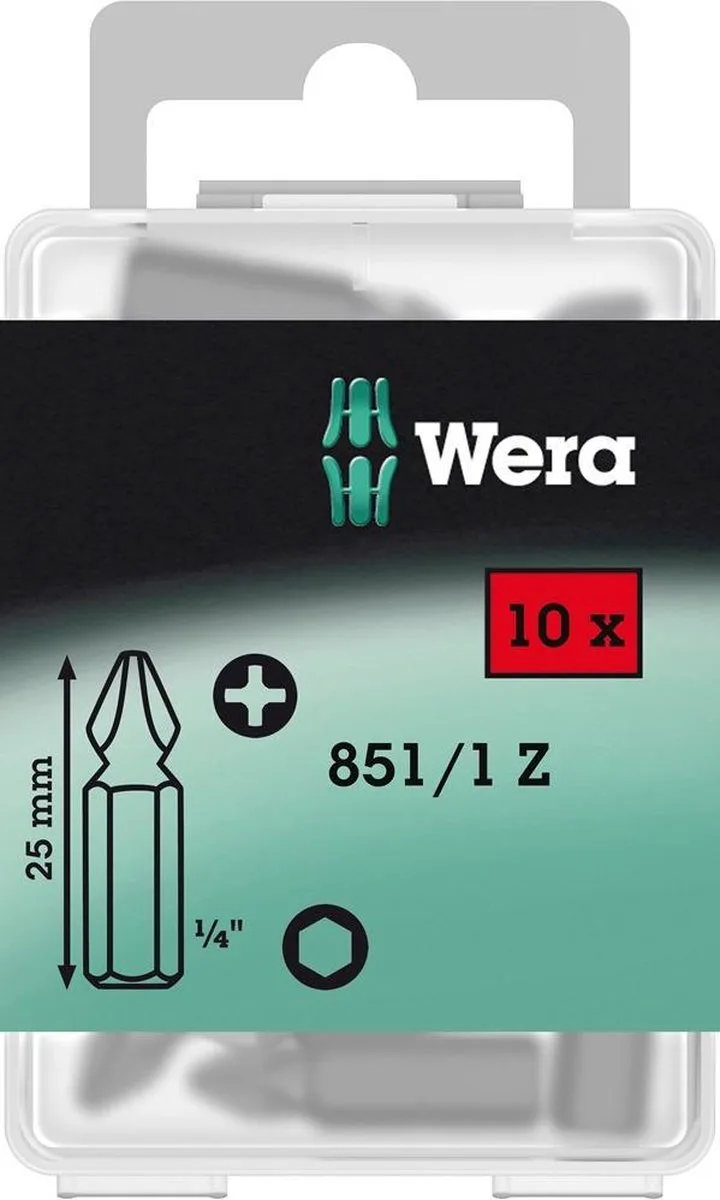 Wera 5072401001 1/4" Philips Bit - PH2 x 25mm von Wera – Produktbild