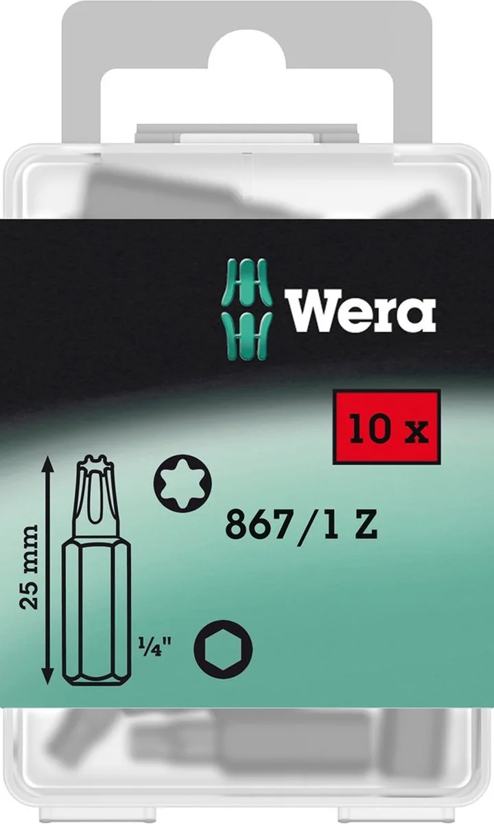 Wera 5072407001 1/4" Torx Bit - T15 x 25mm (10st) by Wera – product image