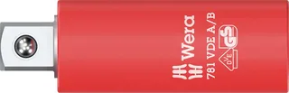 Wera 781 A/B VDE 05024690001 carré massif 10 mm (3/8) Adaptateur à chocs isolé, verrouillage mécanique 6.3 mm 1/4 1/4 (6.3 mm) de Wera – image du produit 1 sur 2