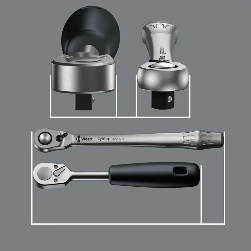 Wera 8004 B Zyklop 05004034001 Umschaltknarre 3/8 (10 mm) 222 mm de Wera – image du produit 2 sur 3