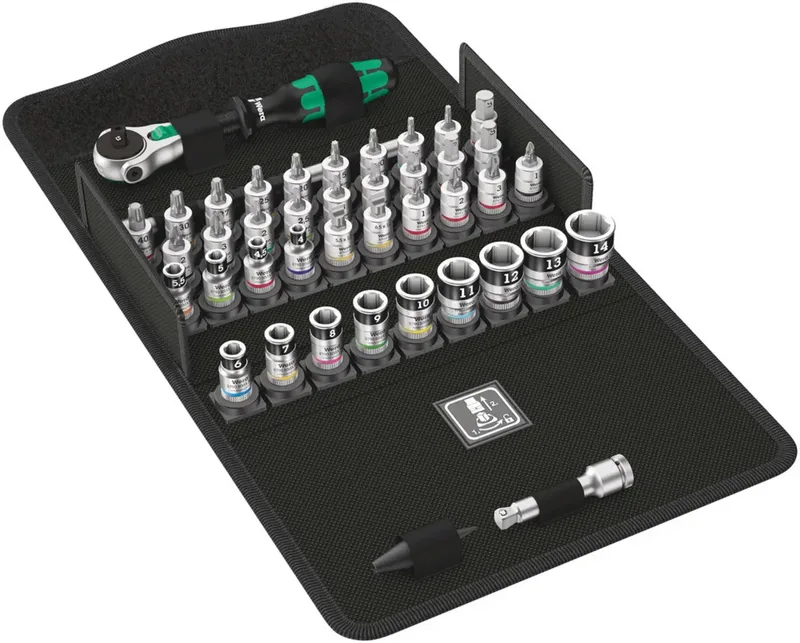 Wera 8100 SA All-in Zyklop Speed Jeu de clés à douille métrique 1/4 (6.3 mm) 42 pièces 05003755001 de Wera – image du produit