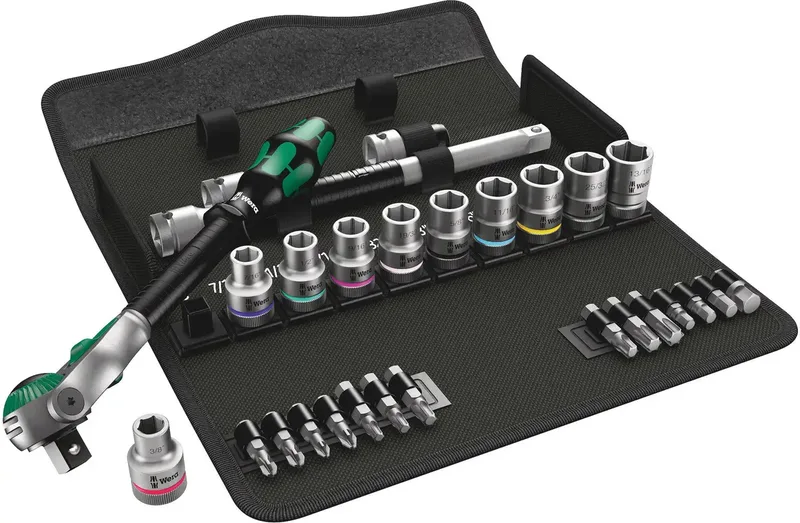 Wera 8100 SC 9 Zyklop Jeu de clés à douille en pouces 1/2 28 pièces 05004079001 de Wera – image du produit