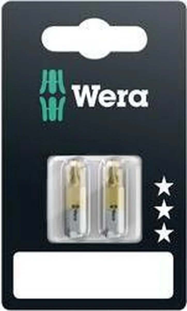 Wera 851/1 TiN SB SiS Kruis-bit PH 1 Gereedschapsstaal Gelegeerd, TiN D 6.3 2 stuk(s) von Wera – Produktbild