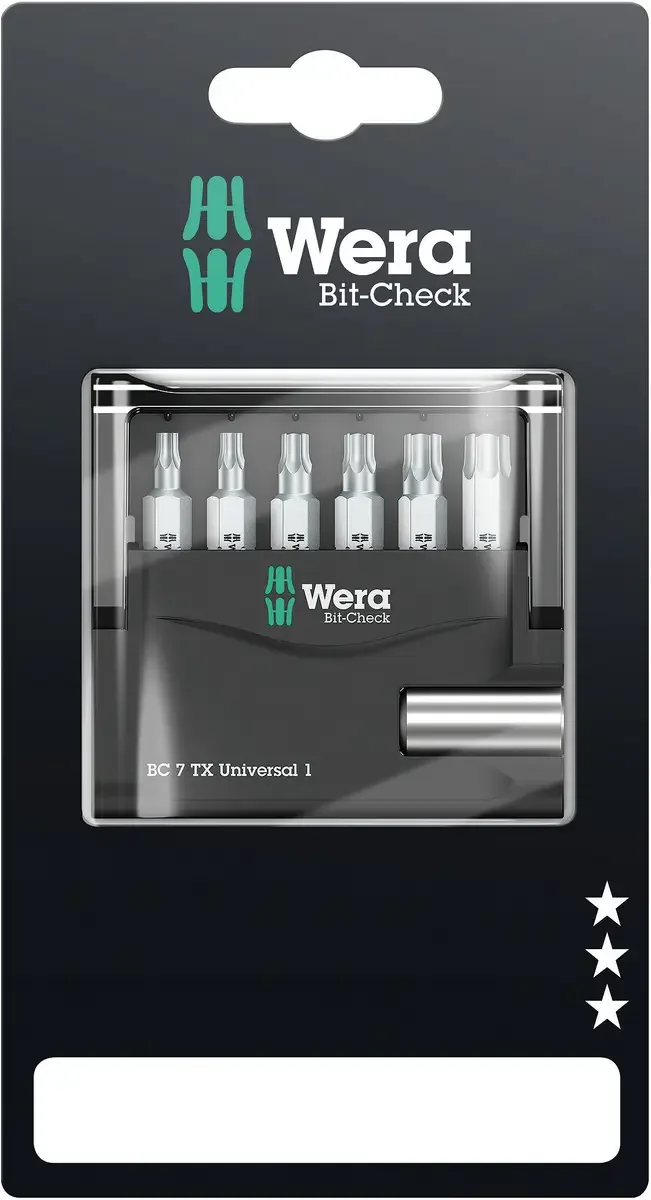 Wera 867/1 Z Mini-Check TORX® 05073404001 Bit-Set 7teilig Innen-TORX by Wera – product image