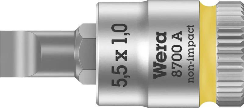 Wera 8700 A FL 05003321001 Schlitz Steckschlüssel-Bit-Einsatz Haltefunktion 6.3 mm 1/4 5.5 mm 5.5 mm 1/4 (6.3 mm) de Wera – image du produit