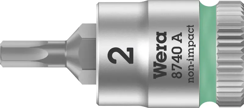 Wera 8740 A 05003330001 Innen-Sechskant Steckschlüssel-Bit-Einsatz Haltefunktion 2 mm 1/4 2 mm 1/4 (6.3 mm) by Wera – product image